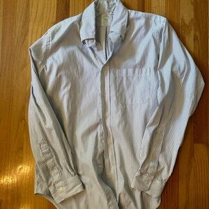 Brooks Brothers Navy and White Striped Shirt 22” pit to pit